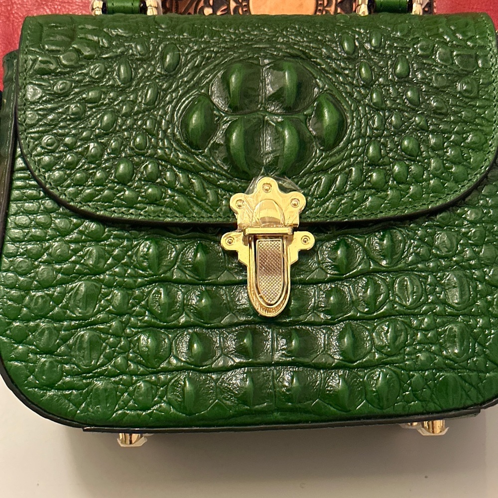 Leather Crossbody Shoulder Bags for Women Designer Crocodile Purse Small Top Han